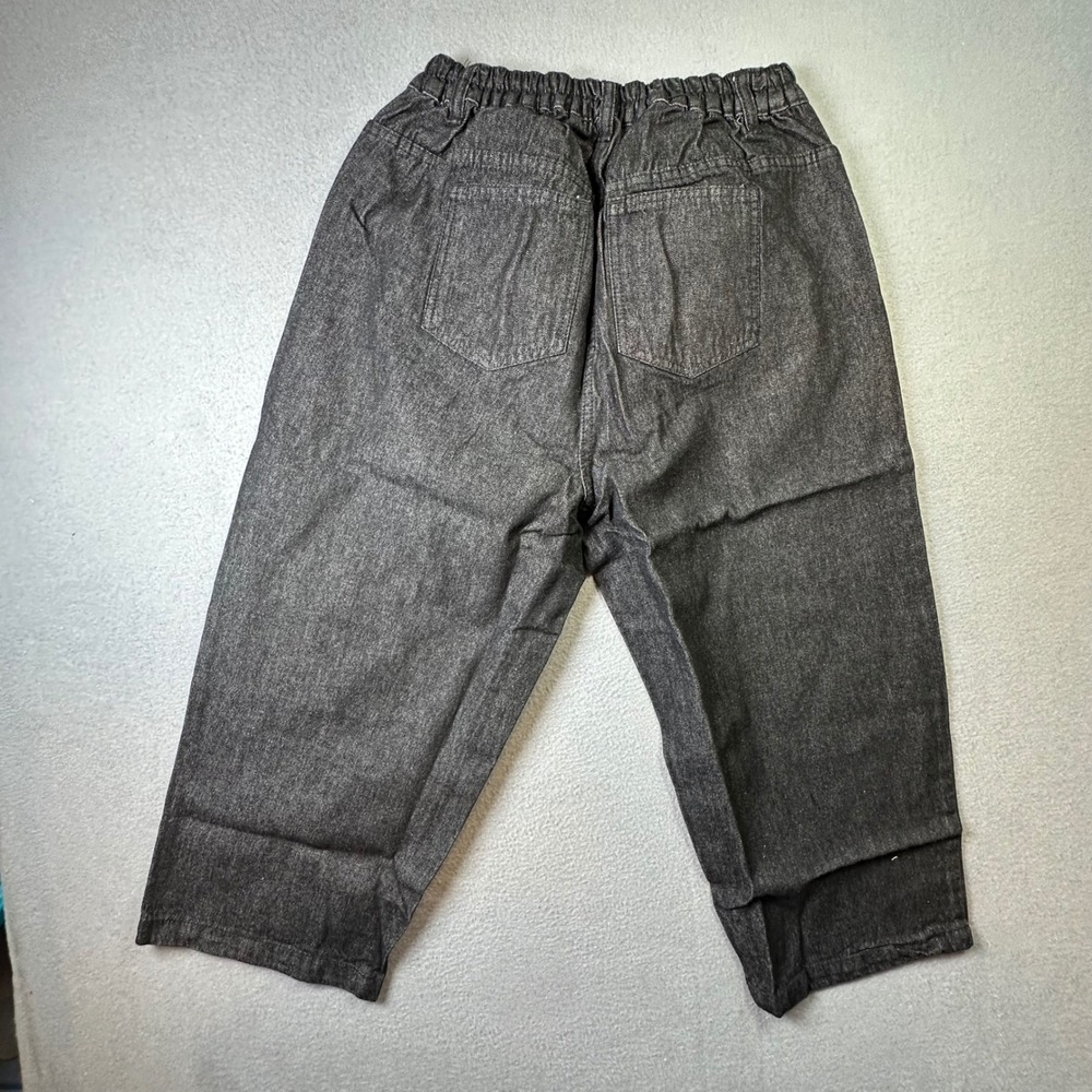 Mainstreet Blues Denim Capri Pants Vintage High Waist Black 14W New With Tags - Picture 8 of 11